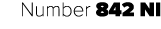 Number 842 NI