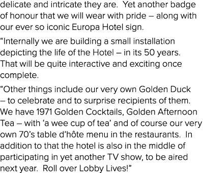 delicate and intricate they are  Yet another badge of honour that we will wear with pride   along with our ever so ic   