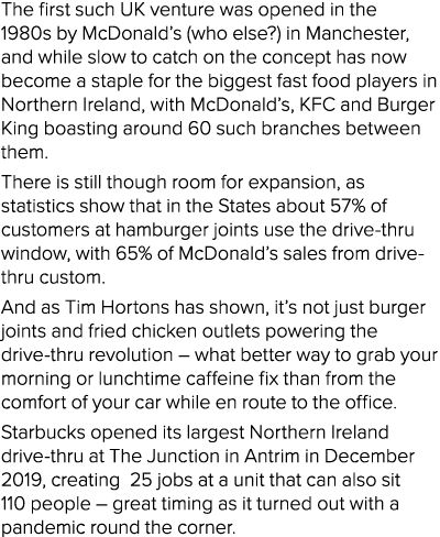 The first such UK venture was opened in the 1980s by McDonald s (who else ) in Manchester, and while slow to catch on   