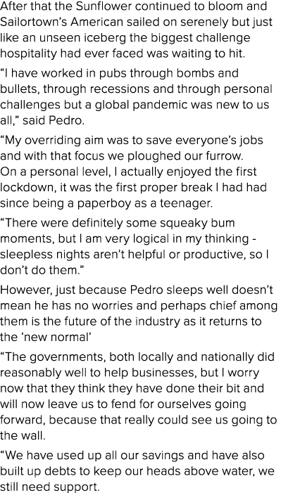 After that the Sunflower continued to bloom and Sailortown s American sailed on serenely but just like an unseen iceb   