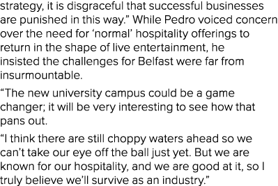 strategy, it is disgraceful that successful businesses are punished in this way   While Pedro voiced concern over the   