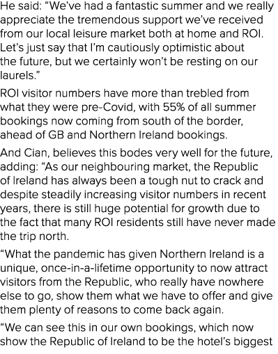 He said:  We ve had a fantastic summer and we really appreciate the tremendous support we ve received from our local    