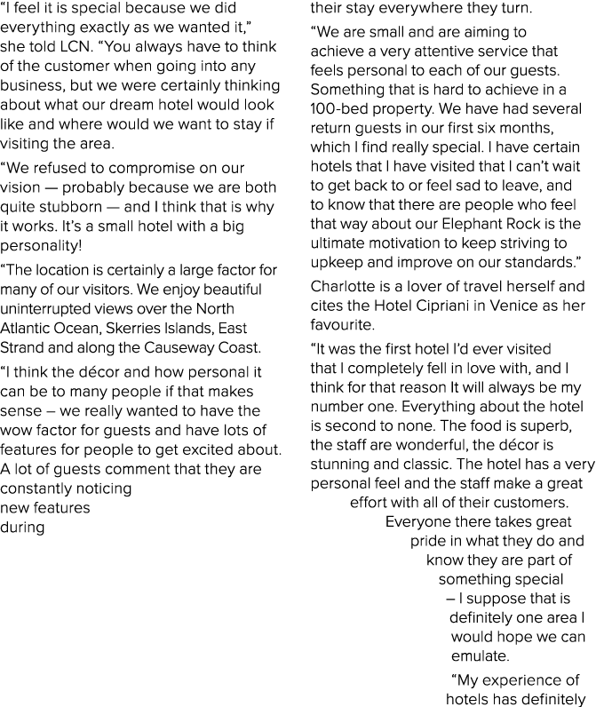  I feel it is special because we did everything exactly as we wanted it,  she told LCN   You always have to think of    