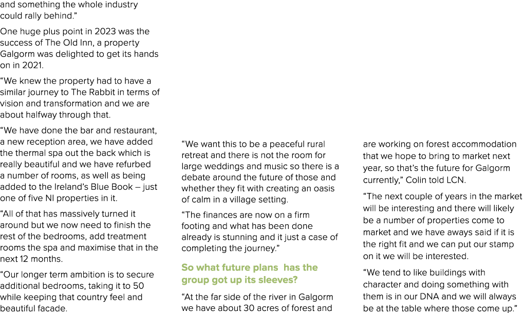 and something the whole industry could rally behind.” One huge plus point in 2023 was the success of The Old Inn, a p...