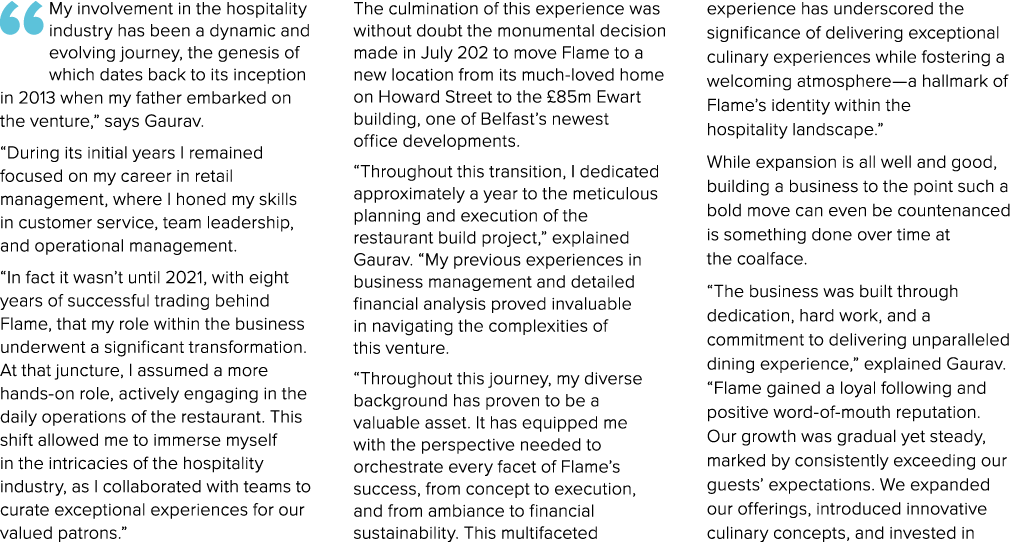 “My involvement in the hospitality industry has been a dynamic and evolving journey, the genesis of which dates back ...