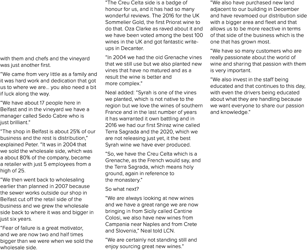  with them and chefs and the vineyard was just another first. “We came from very little as a family and it was hard w...