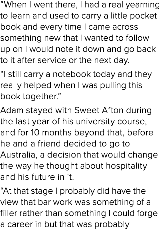 “When I went there, I had a real yearning to learn and used to carry a little pocket book and every time I came acros...