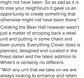 might not have been. So as sad as it is to lose your neighbours it gave us an opportunity to create something that ot...