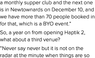 a monthly supper club and the next one is in Newtownards on December 10, and we have more than 70 people booked in fo...