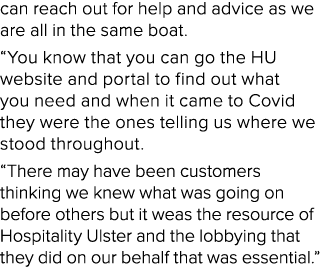 can reach out for help and advice as we are all in the same boat. “You know that you can go the HU website and portal...