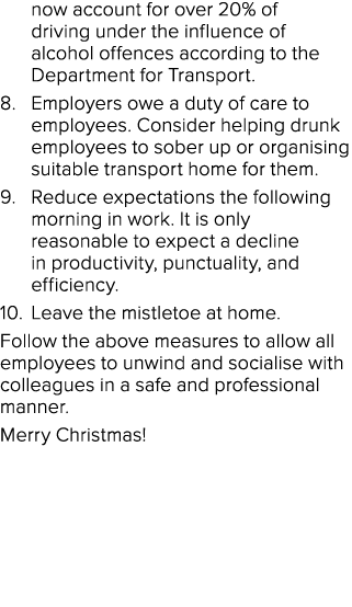 now account for over 20% of driving under the influence of alcohol offences according to the Department for Transport...