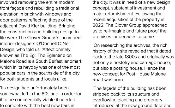 involved removing the entire modern front fa ade and rebuilding a traditional elevation in brick with windows and doo...