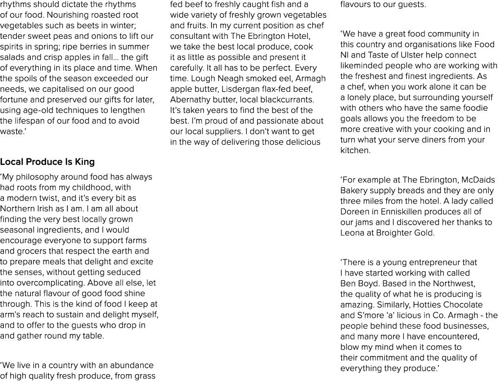 rhythms should dictate the rhythms of our food. Nourishing roasted root vegetables such as beets in winter; tender sw...