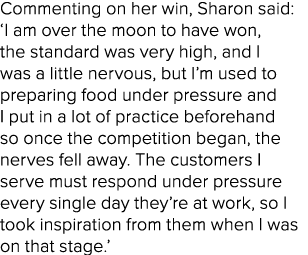 Commenting on her win, Sharon said: ‘I am over the moon to have won, the standard was very high, and I was a little n...