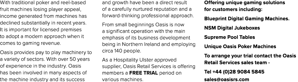 With traditional poker and reel-based fruit machines losing player appeal, income generated from machines has decline...