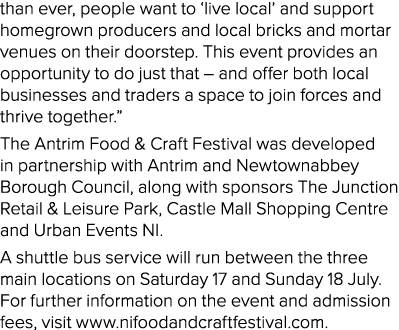 than ever, people want to  live local  and support homegrown producers and local bricks and mortar venues on their do   