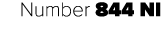 Number 844 NI