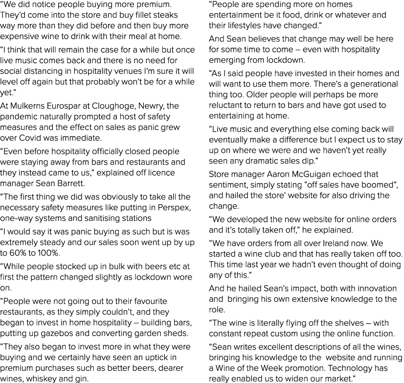  We did notice people buying more premium  They d come into the store and buy fillet steaks way more than they did be   