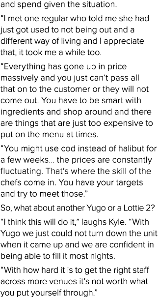 and spend given the situation   I met one regular who told me she had just got used to not being out and a different    
