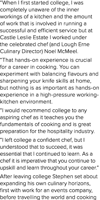  When I first started college, I was completely unaware of the inner workings of a kitchen and the amount of work tha   