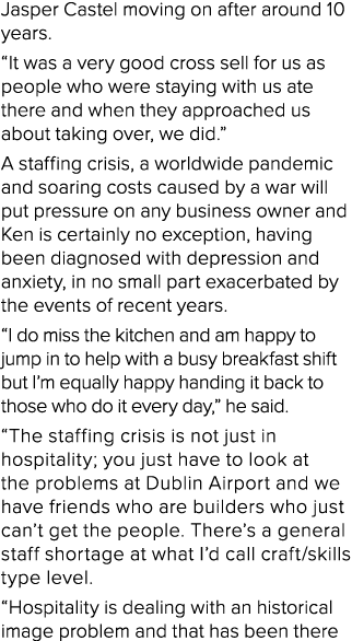 Jasper Castel moving on after around 10 years   It was a very good cross sell for us as people who were staying with    