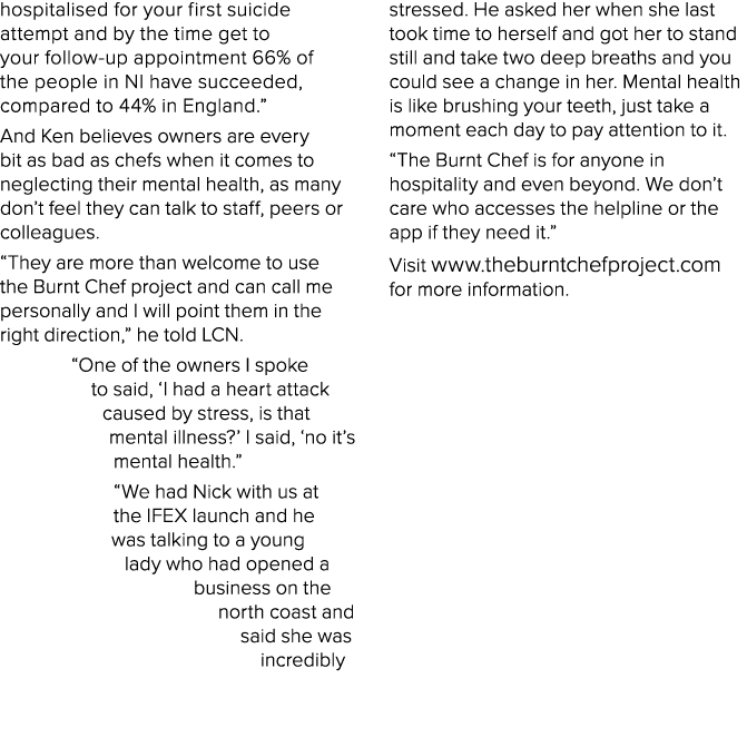 hospitalised for your first suicide attempt and by the time get to your follow-up appointment 66% of the people in NI   