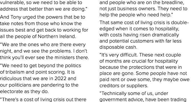 vulnerable, so we need to be able to address that better than we are doing   And Tony urged the powers that be to tak   