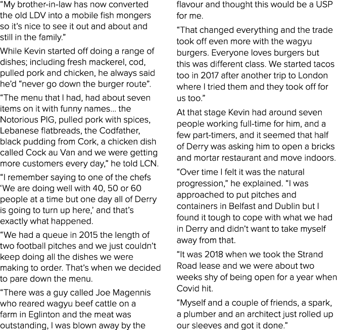  My brother-in-law has now converted the old LDV into a mobile fish mongers so it s nice to see it out and about and    