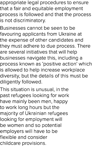 appropriate legal procedures to ensure that a fair and equitable employment process is followed and that the process    