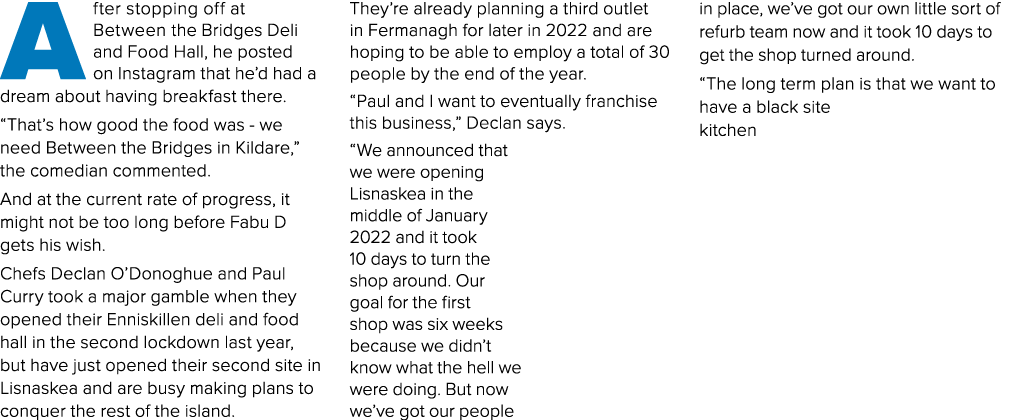 A fter stopping off at Between the Bridges Deli and Food Hall, he posted on Instagram that he d had a dream about hav   