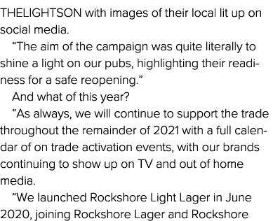 THELIGHTSON with images of their local lit up on social media   The aim of the campaign was quite literally to shine    