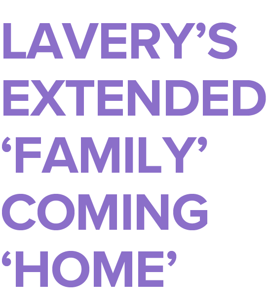 Lavery s extended  family  coming  home 