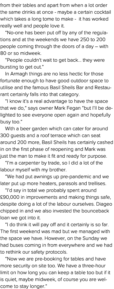 from their tables and apart from when a lot order the same drinks at once - maybe a certain cocktail which takes a lo   