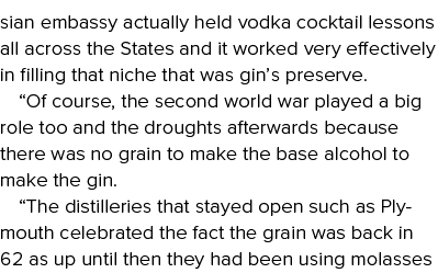 sian embassy actually held vodka cocktail lessons all across the States and it worked very effectively in filling tha   