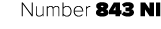 Number 843 NI