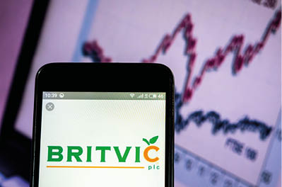 KIEV, UKRAINE - March 6, 2019: Britvic plc company logo seen displayed on smart phone 