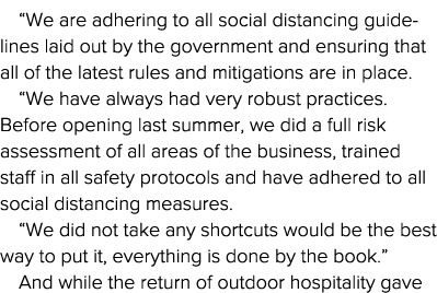  We are adhering to all social distancing guidelines laid out by the government and ensuring that all of the latest r   