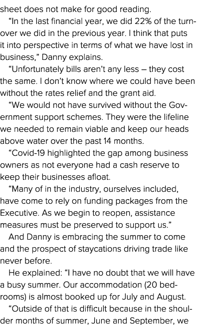 sheet does not make for good reading   In the last financial year, we did 22% of the turnover we did in the previous    