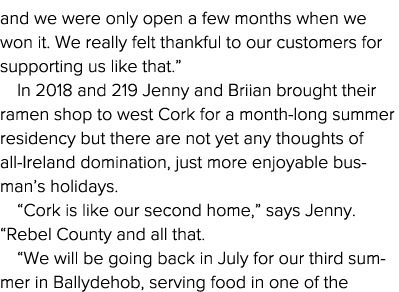 and we were only open a few months when we won it  We really felt thankful to our customers for supporting us like th   