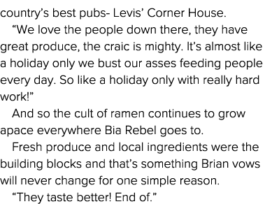 country s best pubs- Levis  Corner House   We love the people down there, they have great produce, the craic is might   