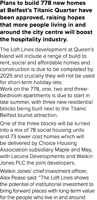 Plans to build 778 new homes at Belfast s Titanic Quarter have been approved, raising hopes that more people living i   