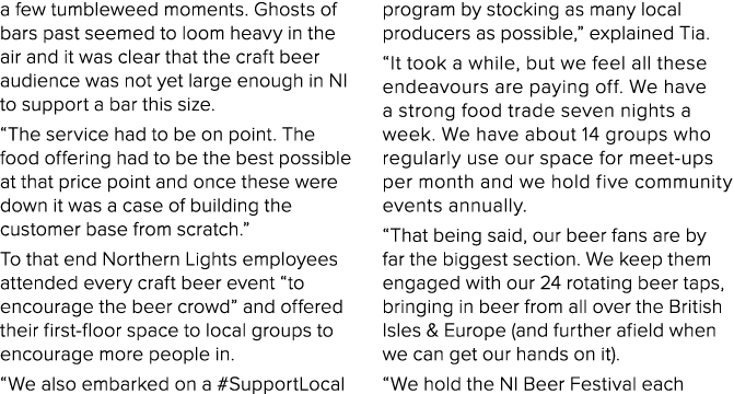 a few tumbleweed moments  Ghosts of bars past seemed to loom heavy in the air and it was clear that the craft beer au   