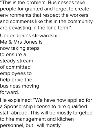  This is the problem  Businesses take people for granted and forget to create environments that respect the workers a   