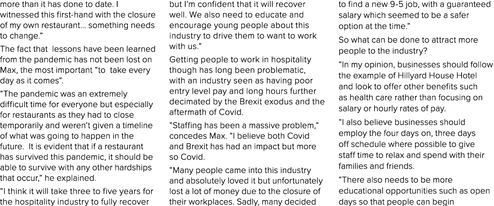 more than it has done to date  I witnessed this first-hand with the closure of my own restaurant  something needs to    