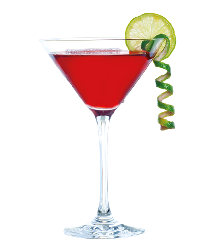 cocktail drink in decorated glass