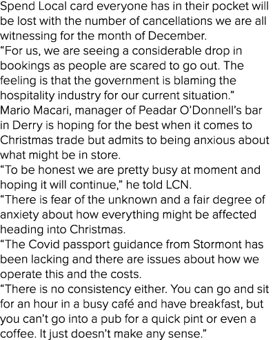 Spend Local card everyone has in their pocket will be lost with the number of cancellations we are all witnessing for   