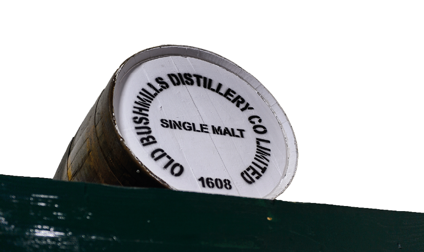 BUSHMILLS, NI - JULY 15, 2016: Interior of the visitor centre of the Old Bushmills Whiskey Distillery  It is a popular tourist attraction