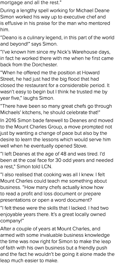 mortgage and all the rest   During a lengthy spell working for Michael Deane Simon worked his way up to executive che   