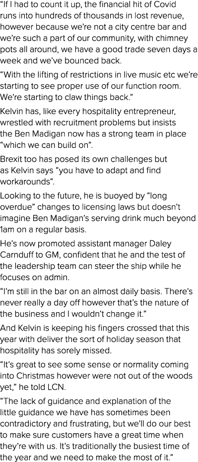  If I had to count it up, the financial hit of Covid runs into hundreds of thousands in lost revenue, however because   