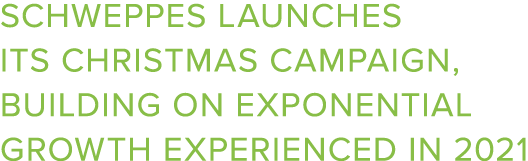 SCHWEPPES LAUNCHES ITS CHRISTMAS CAMPAIGN, BUILDING ON EXPONENTIAL GROWTH EXPERIENCED IN 2021